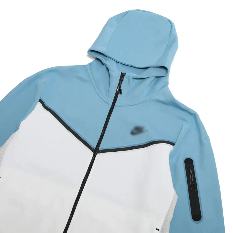 Full Nike Techfleece White, Blue and Grey