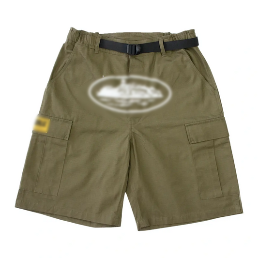 Alcatraz cargo shorts - white/green