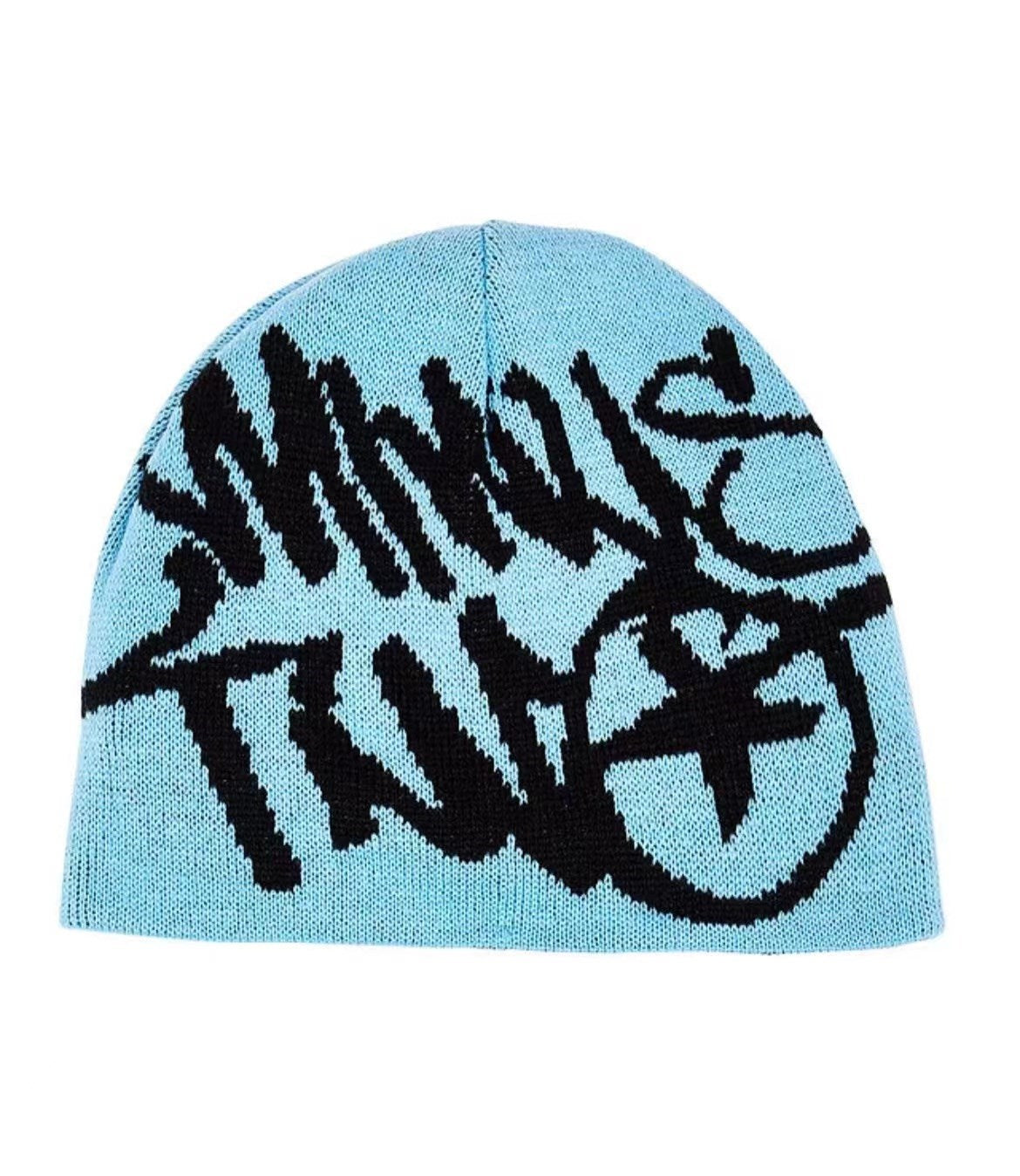 Blue/Black Graphic Beanie