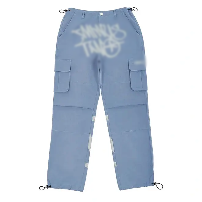 Graphic Cargo Pants - Full Blue