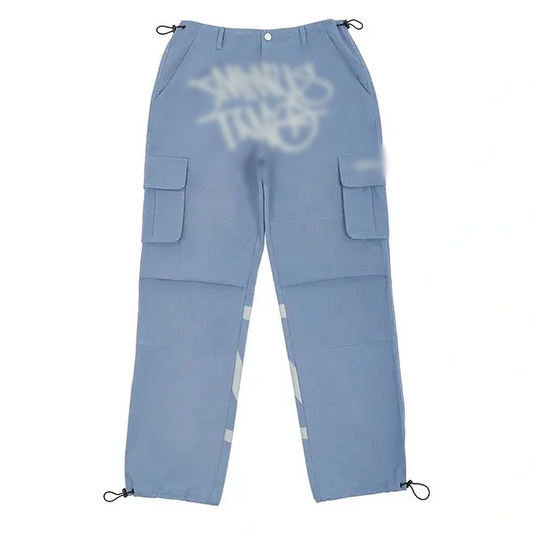 Graphic Cargo Pants - Full Blue