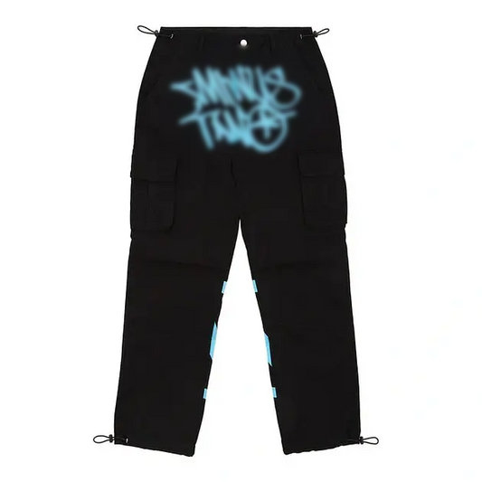 Graphic Cargo Pants - Blue