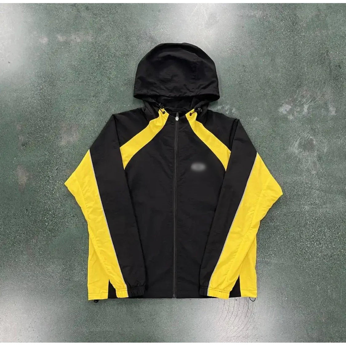 Black/yellow Alcatraz Windbreaker