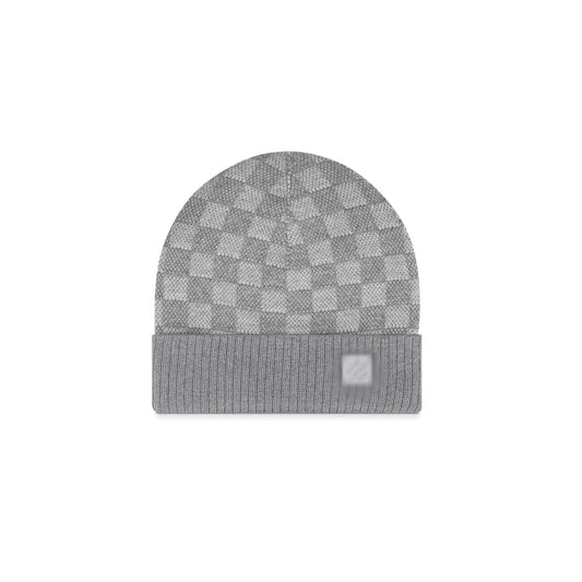 Mens NEW Grey Chequered Beanie "VL"