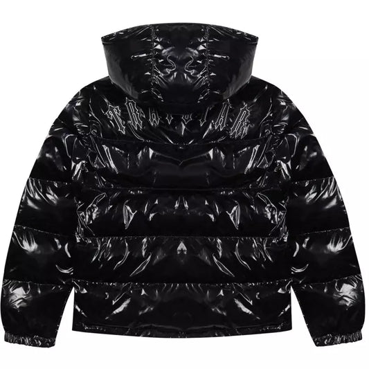 Irongate Shiny Puffer Jacket - Blue and black